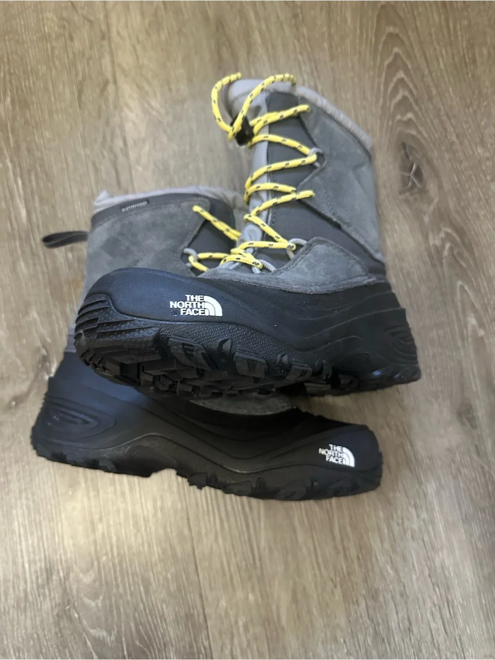 The North Face Red Fleece-Lined Insulated Boot Interior